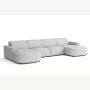 Olio Nobile Nowoczesna sofa w kształcie litery U Tkanina Raven 6